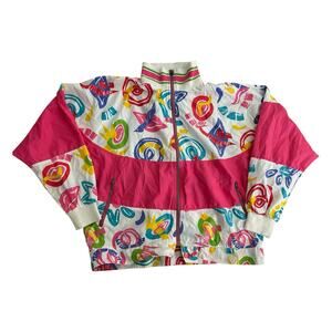 VTG Nike Elite Jacket Women’s Medium Art Abstract Lined‎ Track Wind